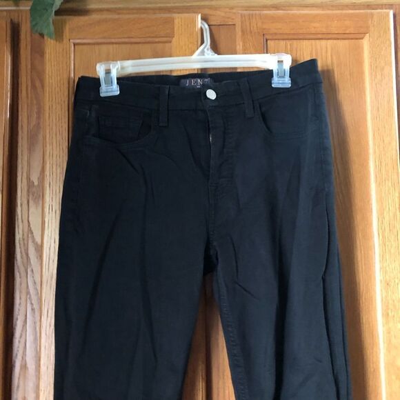 Jen7 by 7 For All Mankind Ankle Straight Jeans Black Size 6 - Picture 3 of 13